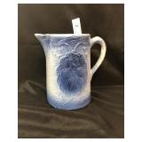 Antique Glazed Stoneware Milk Pitcher
