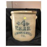 E.S.B. New Brighton, PA 4 Gal. Crock