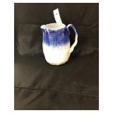 Blue Glazed Corn Decorated Pitcher
