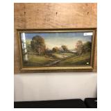 Print of Meandering Stream and Lake