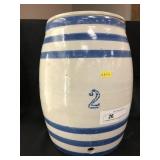 Stoneware Antique Blue Banded 2 Gal. Water Cooler