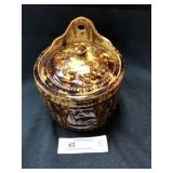 Yellowware Rockingham Glazed Saltbox