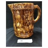 Yellowware Rockingham Glazed Pitcher