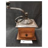 Antique Coffee Grinder with Drawer