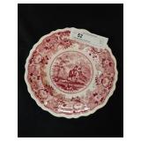 Pink Staffordshire Transfer Plate