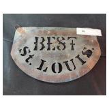Vintage Tin Stencil Marked "Best St. Louis"