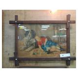 Vintage Victorian Print of Child with Dog