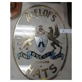 Antique Reverse Painted Glass Sign