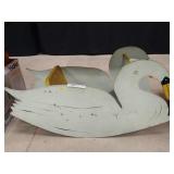 Vintage Wooden Swan Child