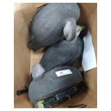 3 Plastic Duck Decoys With Weights