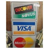 Metal Sign Discover/Visa/Mastercard