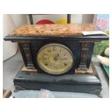 Vintage Faux Marble Mantel Clock