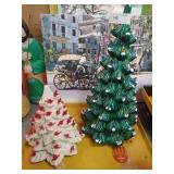 2 Ceramic Christmas Trees