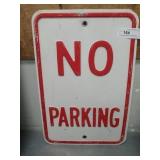Metal Embossed NO PARKING Sign