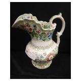 Vintage Staffordshire Transfer Decorated Pitcher