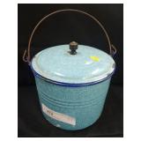 Blue Speckled Agateware Bucket
