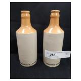 2 Vintage Stoneware Bottles