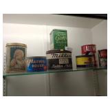 Selection of 7 Vintage Advertising Tins