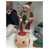 Contemporary Wooden Carved Santa