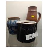 3 Pieces Contemporary Stoneware/Pottery