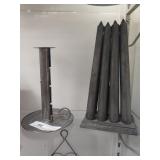 Vintage Candle Holder and 8 Tube Candle Mold