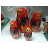 Set of Matryoshka Dolls and Santa Stocking Holder