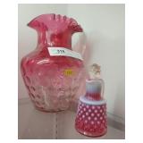 Cranberry Ribbed Applied Handle