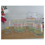 Water Pitcher with Matching Wine Glasses