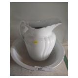 Ironstone Pitcher and Bowl Set