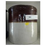 Vintage 2 Tone Glazed Stoneware Crock