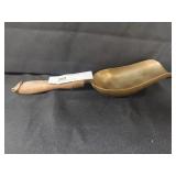 Vtg. Brass Scoop with Wooden Handle
