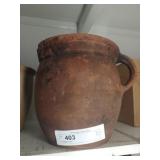 Redware Crock with Handle
