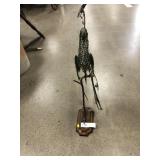 Contemporary Wire and Tin Peacock