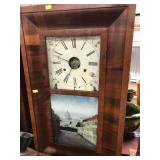 Vtg. Reverse Painted OG Mantel Clock
