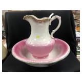 Ceramic Vtg. pitcher and bowl set