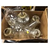 5 Clear Fluid Lamps, 4 Shades