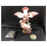 Ceramic Parrots and Cigarette Case