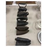 6 Vtg. Flat Irons