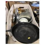 Selection of Cookware and Cast Iron Pan