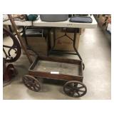 Vtg. Wooden Pull Wagon
