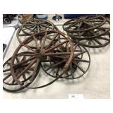 Selection of Wooden Spoke Wagon Wheels