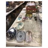 Selection of Glass and Chinaware, Linens