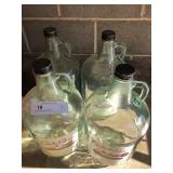 4 One-Gallon Wine Bottles