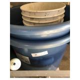 2 Lg. Tubs with Rope Handles and Sprinkling Can