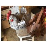 Chicken Planter, Hanging Basket, and