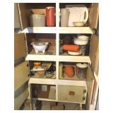 Contents of 4 Cabinets of Kitchen Wares