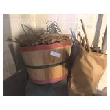 Wooden Hangers and Basket