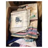 4 Boxes Material Scraps and Textiles