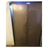 2-Door Metal Cabinet and Contents