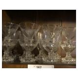 15 Pieces Beaded Glass Stemware